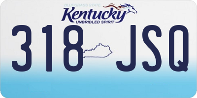 KY license plate 318JSQ