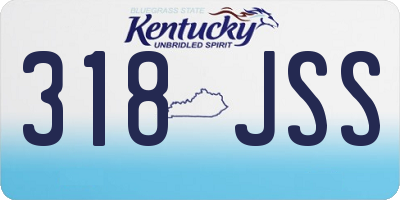 KY license plate 318JSS