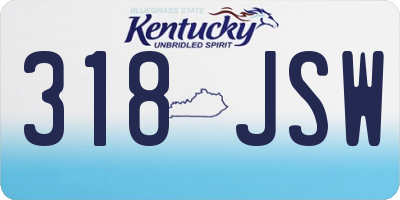 KY license plate 318JSW
