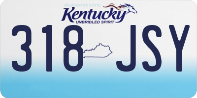 KY license plate 318JSY
