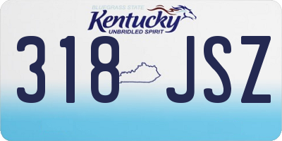KY license plate 318JSZ