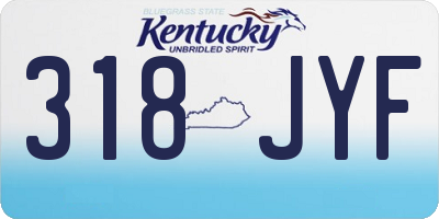 KY license plate 318JYF