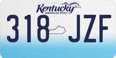 KY license plate 318JZF