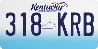 KY license plate 318KRB