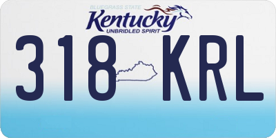 KY license plate 318KRL