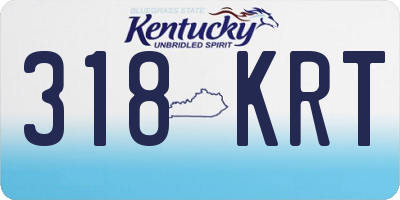 KY license plate 318KRT