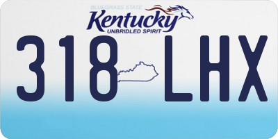 KY license plate 318LHX