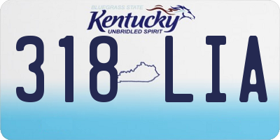 KY license plate 318LIA
