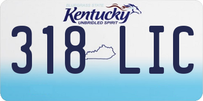 KY license plate 318LIC