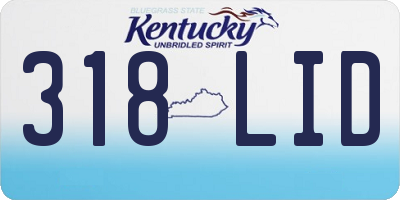 KY license plate 318LID