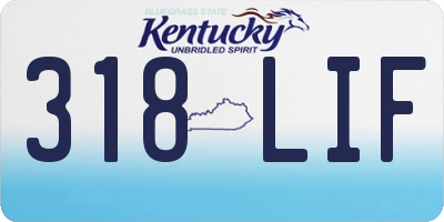 KY license plate 318LIF