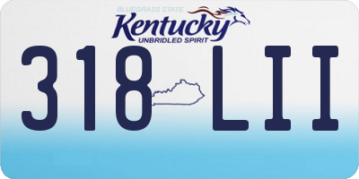 KY license plate 318LII