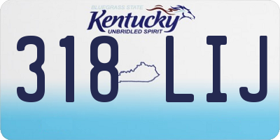 KY license plate 318LIJ