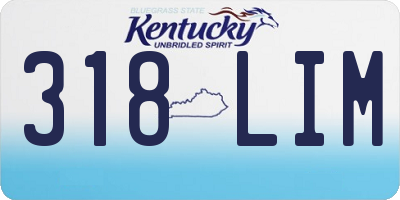 KY license plate 318LIM