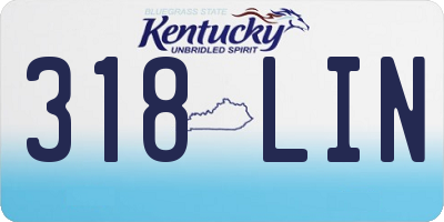 KY license plate 318LIN