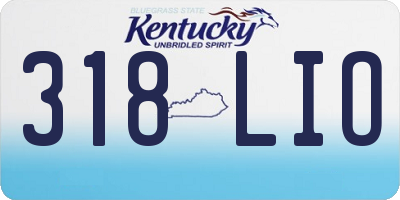 KY license plate 318LIO