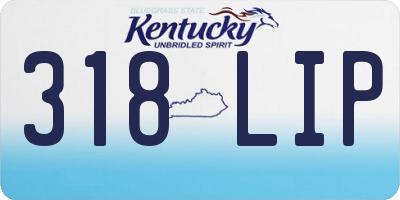 KY license plate 318LIP