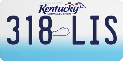 KY license plate 318LIS