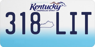 KY license plate 318LIT