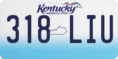 KY license plate 318LIU