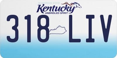 KY license plate 318LIV