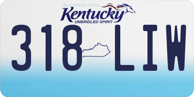 KY license plate 318LIW