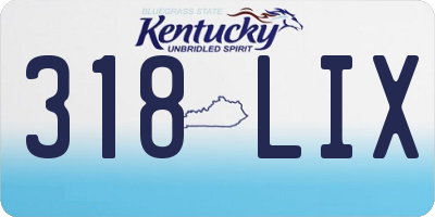 KY license plate 318LIX