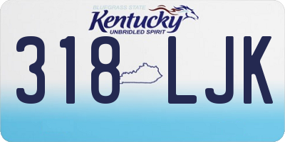 KY license plate 318LJK