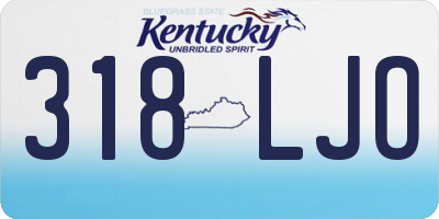 KY license plate 318LJO