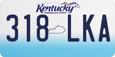 KY license plate 318LKA
