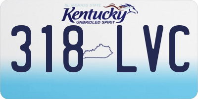 KY license plate 318LVC