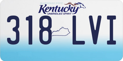 KY license plate 318LVI