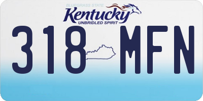 KY license plate 318MFN