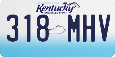 KY license plate 318MHV