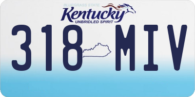 KY license plate 318MIV