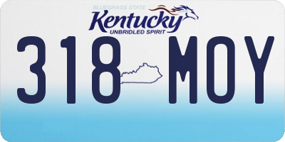 KY license plate 318MOY