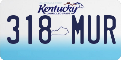 KY license plate 318MUR