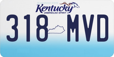 KY license plate 318MVD