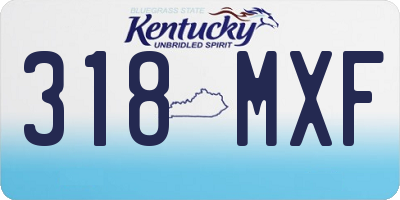 KY license plate 318MXF