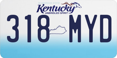 KY license plate 318MYD