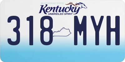 KY license plate 318MYH
