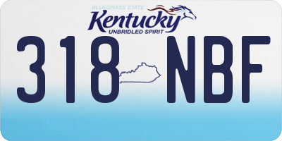 KY license plate 318NBF
