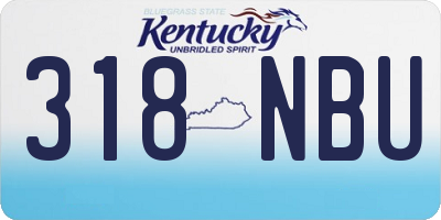 KY license plate 318NBU
