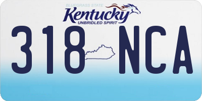 KY license plate 318NCA