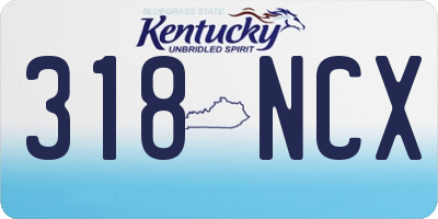 KY license plate 318NCX