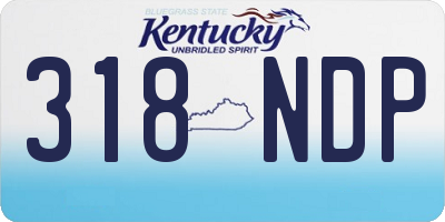 KY license plate 318NDP