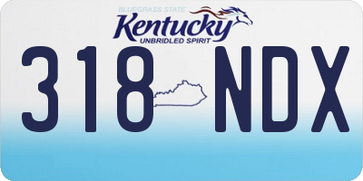 KY license plate 318NDX