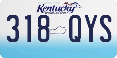 KY license plate 318QYS