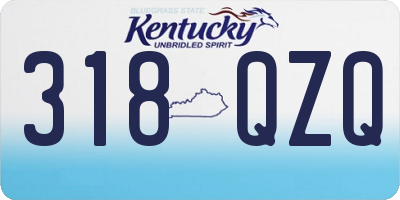 KY license plate 318QZQ