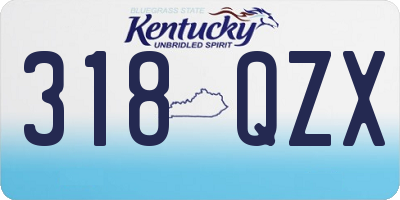 KY license plate 318QZX